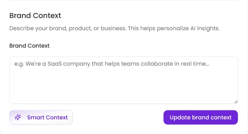 Set your brand context
