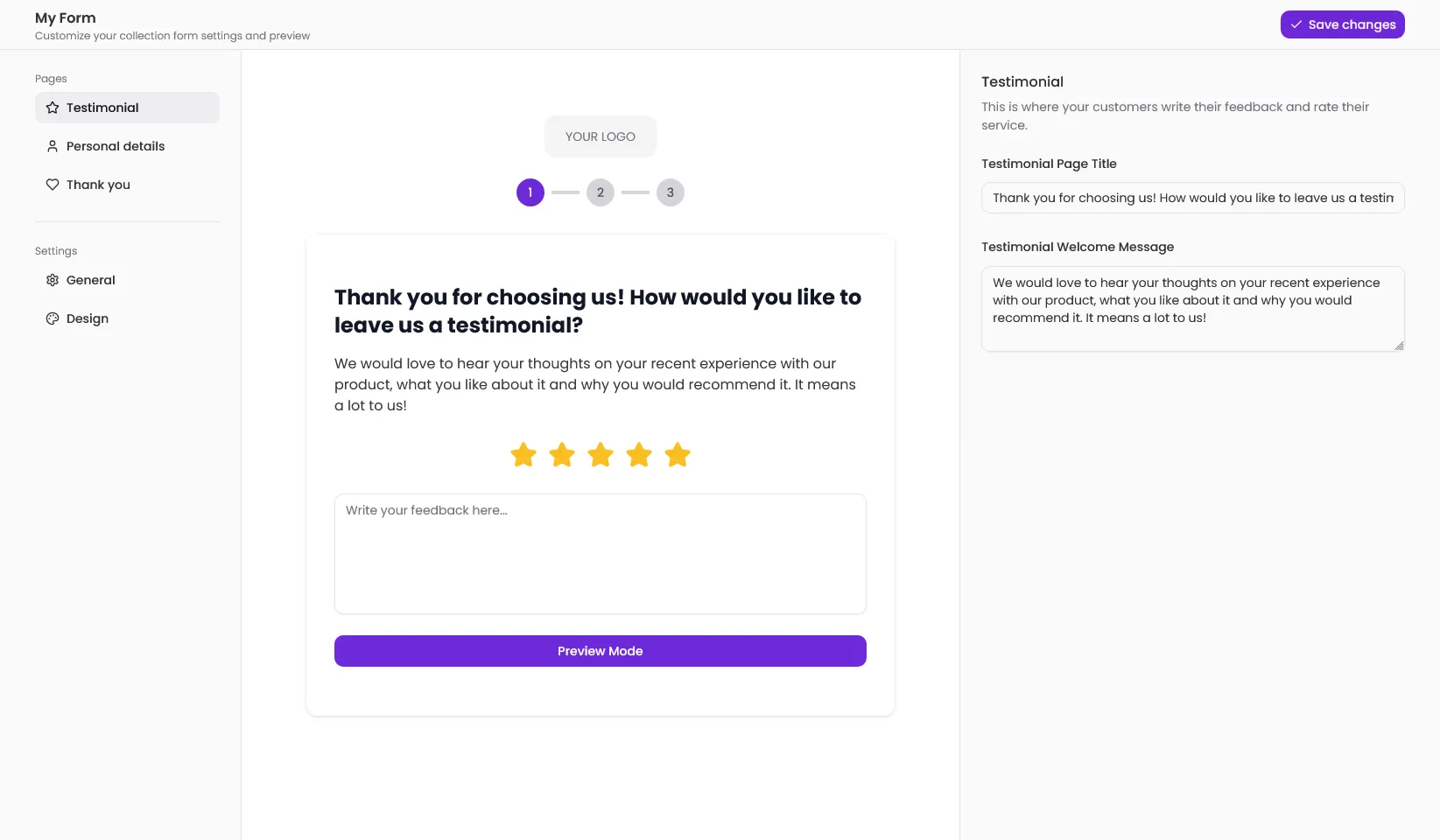 Create your form