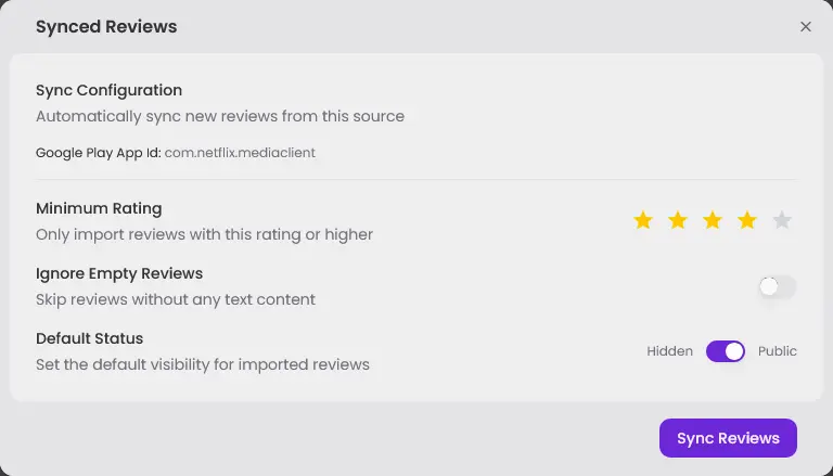 Auto-sync new reviews