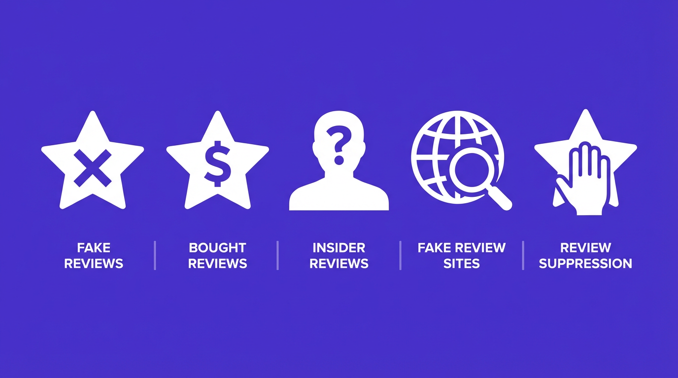 5 prohibited review practices under FTC Consumer Review Rule — visual overview