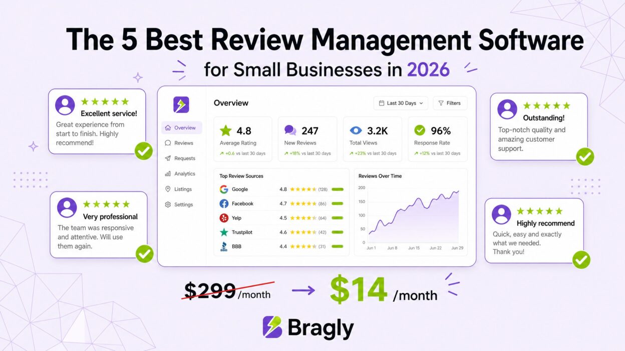 The 5 Best Review Management Software for Small Businesses in 2026 - comparison chart