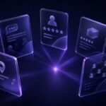 Abstract dark purple illustration of customer proof signals converging toward a review-platform choice