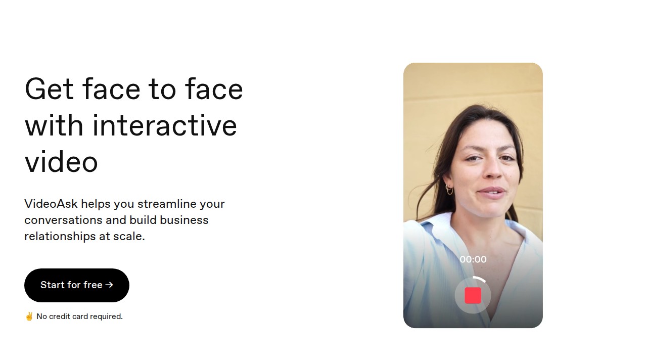 VideoAsk homepage shown in the StoryPrompt alternatives comparison