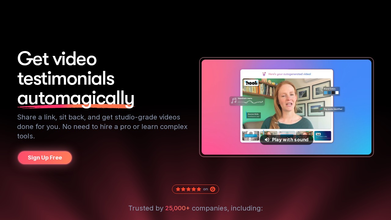 Vocal Video homepage shown in the StoryPrompt alternatives comparison