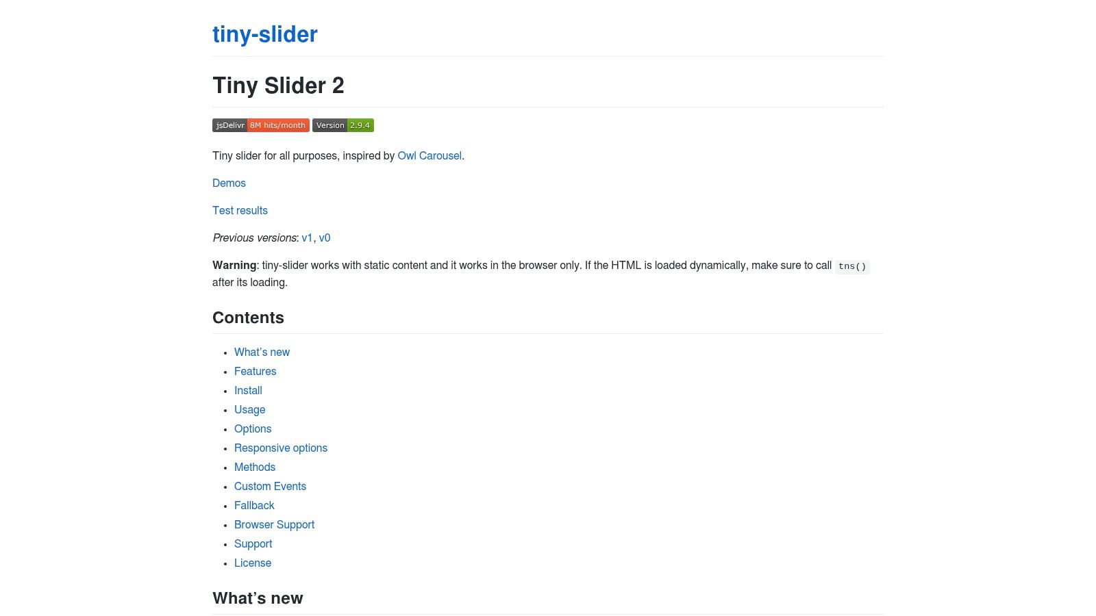 Tiny Slider
